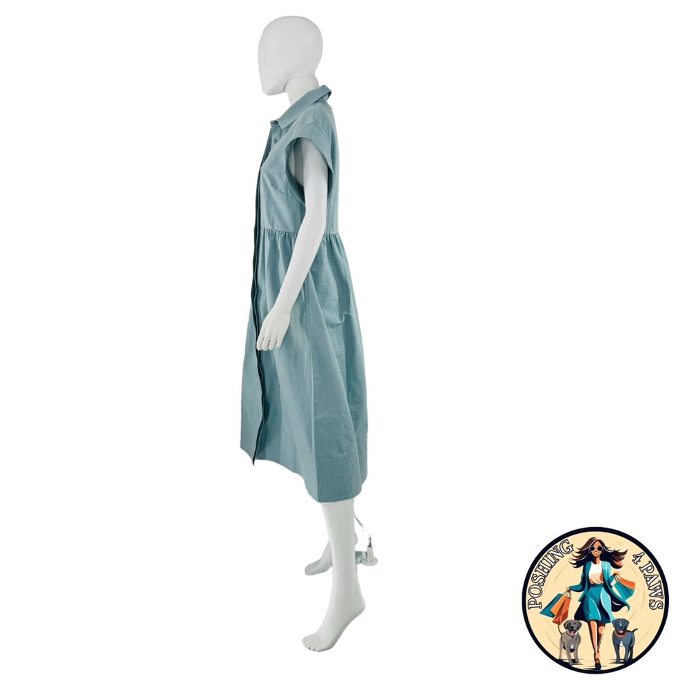 Tuckernuck Pale Blue Belted Midi Shirt Dress - Picture 8 of 10